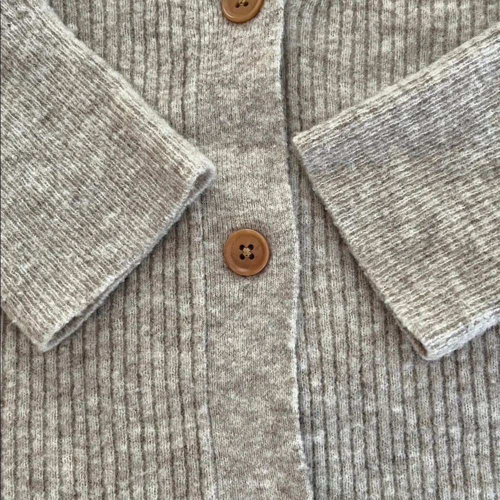 Banana Republic Merino Wool Blend Ribbed Long Cardigan Sweater Small - Picture 4 of 9